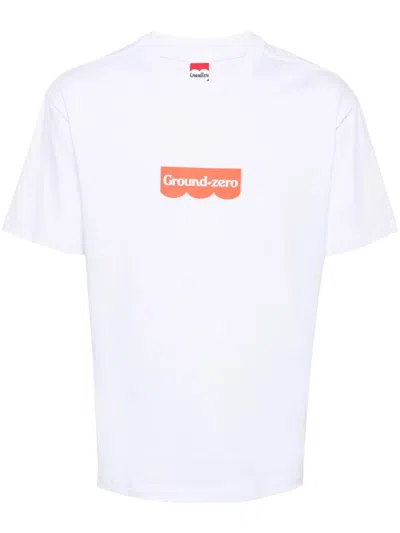 Ground Zero Logo-print Cotton T-shirt In 白色