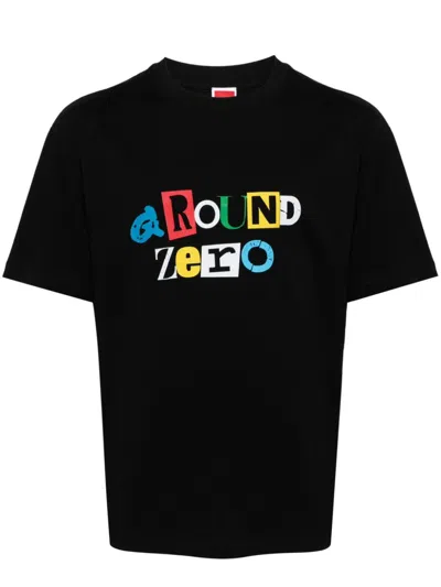 Ground Zero Logo-print Cotton T-shirt In Black