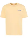 Ground Zero Logo Print Cotton T-shirt In Yellow