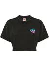 Ground Zero Logo-print Cropped T-shirt In Black