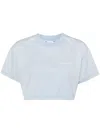 Ground Zero Logo-print Cropped T-shirt In Blue