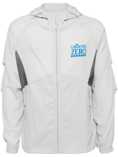 Ground Zero Logo-print Lightweight Jacket In Grey