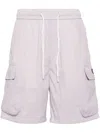 Ground Zero Logo-print Lightweight Shorts In Purple