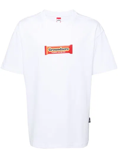 Ground Zero Logo-print T-shirt In White