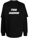 Ground Zero Slogan-print Double-sleeved T-shirt In Black