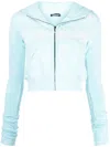 Ground Zero Tie-dye Print Cotton Jacket In Blue