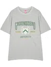 Ground Zero University Logo-print Cotton T-shirt In Grey