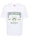 Ground Zero University Logo-print Cotton T-shirt In White
