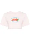 Ground Zero Vegatables-print Cropped T-shirt In Pink