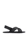 Groundies Crossover-strap Sandals In Black