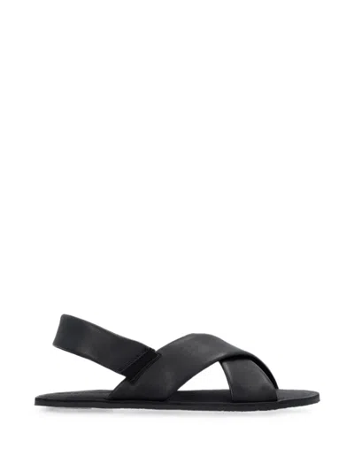 Groundies Crossover-strap Sandals In Black