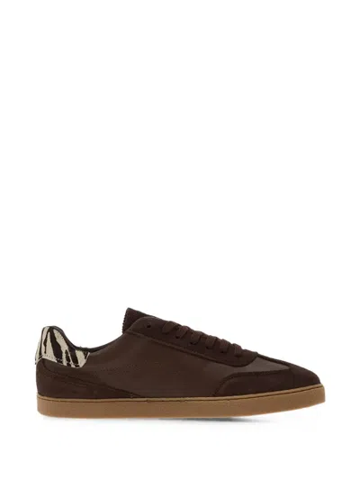 Groundies Panama Panelled Sneakers In Brown