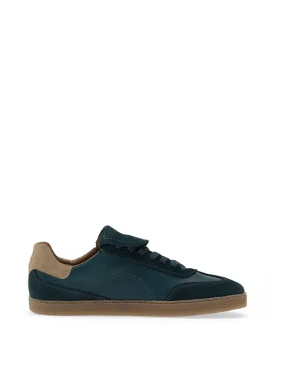 Groundies Suede-panelled Sneakers In Blue