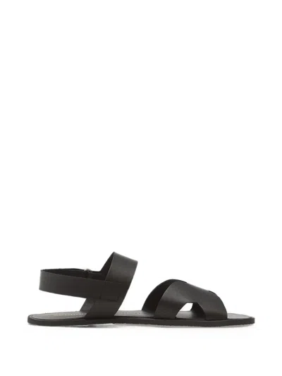 Groundies Touch-strap Sandals In Black