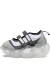 Grounds Double-strap Jelly Trainers In Gray