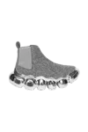 Grounds Jewelery Felt Side Gore Gray Boot In Gray