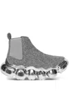Grounds Jewelery Felt Side Gore Gray Boot In Gray