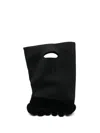 Grounds Lace Knit Clutch Bag In Black