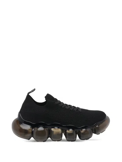 Grounds Laces Round-toe Sneakers In Black