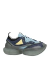 Grounds Man Sneakers Navy Size 9 Bovine Leather, Synthetic Fibers In Navy Blue