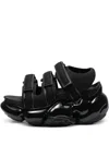 Grounds Moopie Caterpillar Triple-strap Platform Sandals In Black
