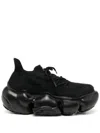 Grounds Moopie Hairy Sneakers In Black
