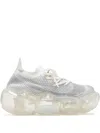 Grounds Moopie Knit-upper Bubble Sole Sneakers In White