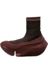 Grounds Orca Dotted-lace Flocky Sneakers In Burgundy
