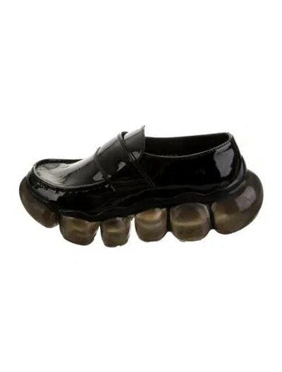 Pre-owned Grounds Patent Leather Loafers In Green