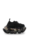 Grounds Skyscraper Lace-up Sneakers In Black