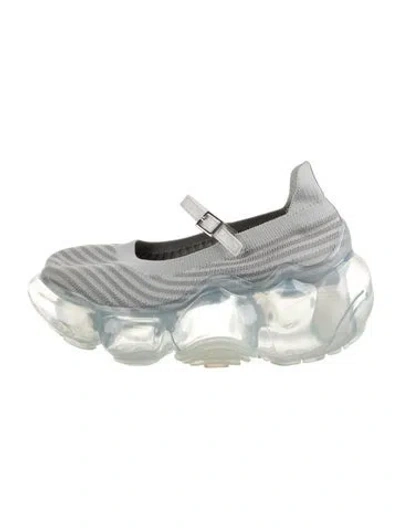 Pre-owned Grounds Striped Chunky Sneakers In Silver