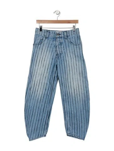 Pre-owned Grover Rad Mid-rise Wide Leg Jeans In Blue