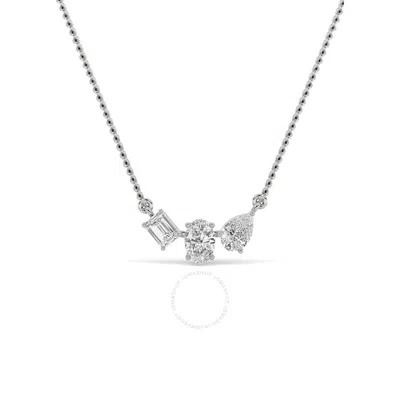 Grown Gorgeous Lab Grown Beautiful Necklace 14k White Gold Necklace 1 1/5 Ctw Certified (f Vs2)