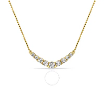 Grown Gorgeous Lab Grown Beautiful Necklace 14k Yellow Gold Necklace 1/4 Ctw Certified (f Vs2)