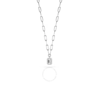 Grown Gorgeous Lab Grown Beautiful Pendant 14k White Gold Necklace 1 Ctw Certified (f Vs2)