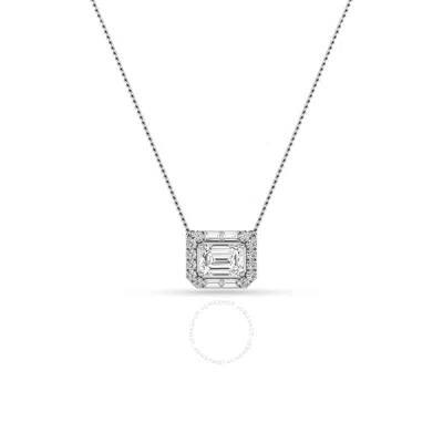 Grown Gorgeous Lab Grown Beautiful Pendant 14k White Gold Necklace 1.00 Ctw Certified (f Vs2)