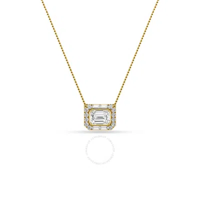 Grown Gorgeous Lab Grown Beautiful Pendant 14k Yellow Gold Necklace 1.00 Ctw Certified (f Vs2)