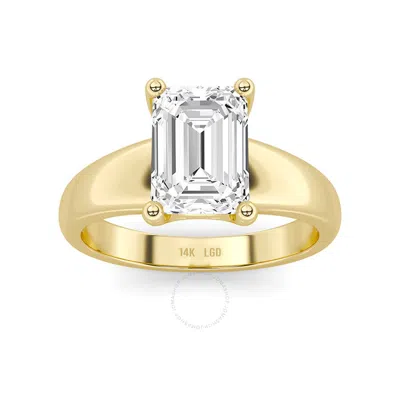 Grown Gorgeous Lab Grown Beautiful Ring 14k Yellow Gold Ring 1 1/2 Ctw Certified (f Vs2)