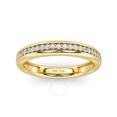 Grown Gorgeous Dazzling Band 14k Yellow Gold Ring 1/8 Ctw Certified (f Vs2)