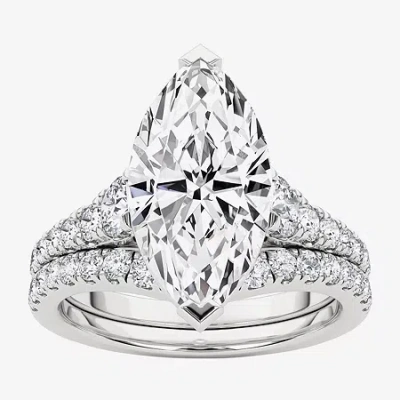 Grown Gorgeous (f,vs2) Womens 3 5/8 Ct. T.w. Lab Grown White Diamond 14k Gold Or Platinum Marquise Side Stone Brida