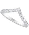 Grown With Love Igi Certified Lab Grown Chevron Band (1/2 Ct. T.w.) In 14k White Or Yellow Gold In White Gold