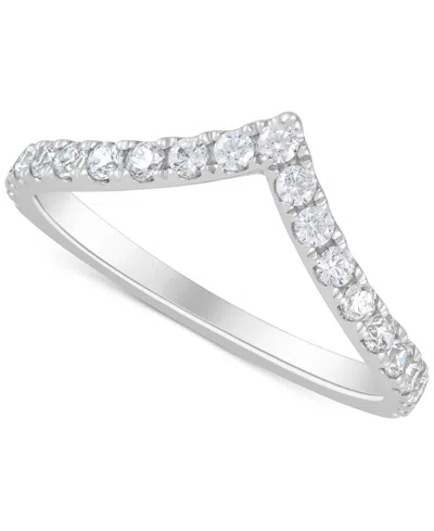 Grown With Love Igi Certified Lab Grown Chevron Band (1/2 Ct. T.w.) In 14k White Or Yellow Gold In White Gold