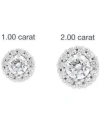 Grown With Love Igi Certified Lab Grown Diamond Halo Stud Earrings Collection 1 2 Ct. T.w. In 14k Gold In White Gold