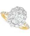 Grown With Love Igi Certified Lab Grown Diamond Oval Halo Engagement Ring (3-1/2 Ct. T.w.) In 14k Gold In Yellow Gold