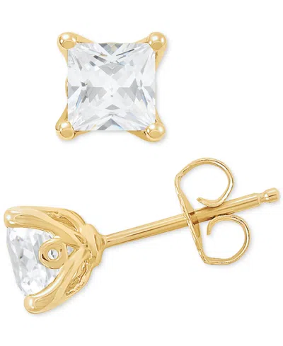 Grown With Love Igi Certified Lab Grown Diamond Princess Stud Earrings (1 Ct. T.w.) In 14k White Gold Or 14k Gold In Yellow Gold