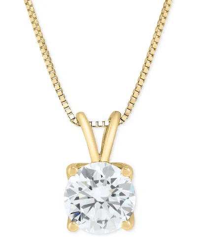 Grown With Love Igi Certified Lab Grown Diamond Solitaire 18" Pendant Necklace (1 Ct. T.w.) In 14k White Gold Or 14k In Yellow Gold