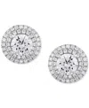 Grown With Love Lab Grown Diamond Double Halo Earrings (2 Ct. T.w.) In 14k White Or Yellow Gold In White Gold
