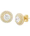 Grown With Love Lab Grown Diamond Double Halo Earrings (2 Ct. T.w.) In 14k White Or Yellow Gold In Yellow Gold