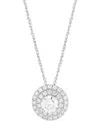 Grown With Love Lab Grown Diamond Double Halo Pendant Necklace (1-1/2 Ct. T.w.) In 14k White Or Yellow Gold, 16" + 2 In White Gold