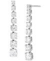 Grown With Love Lab Grown Diamond Graduated Linear Drop Earrings (2-1/2 Ct. T.w.) In 14k White Gold In White Gold